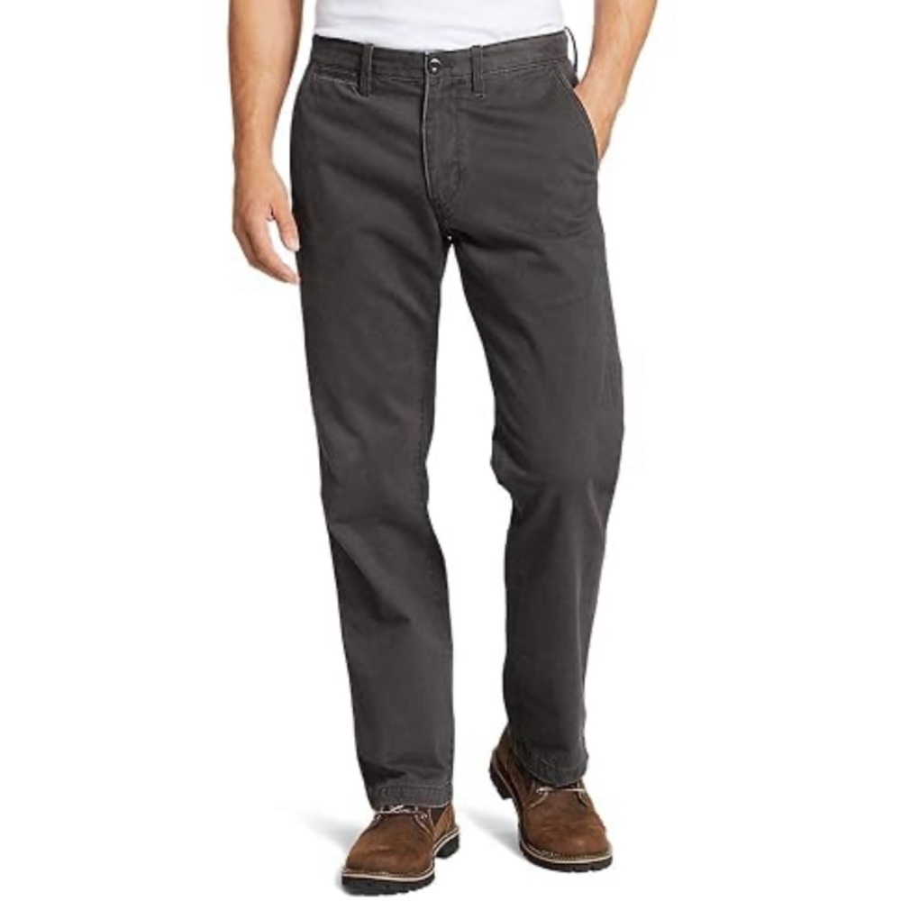 Eddie Bauer Classic Straight Chinos 38 x 32 Dark Slate